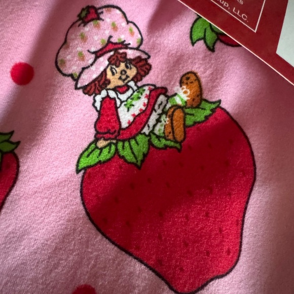 Strawberry Shortcake Pink Strawberry Character Pajama Pants Sleep New XS - Picture 4 of 4